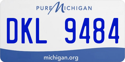 MI license plate DKL9484