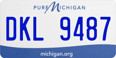 MI license plate DKL9487