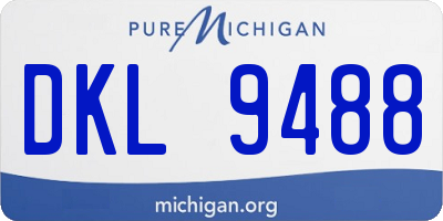 MI license plate DKL9488