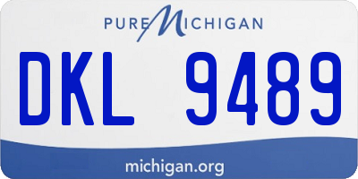 MI license plate DKL9489