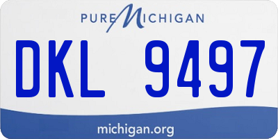 MI license plate DKL9497