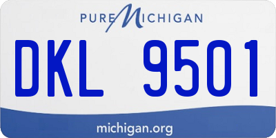 MI license plate DKL9501