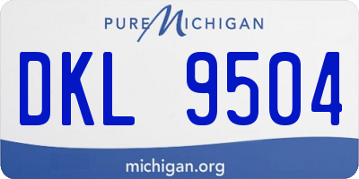 MI license plate DKL9504
