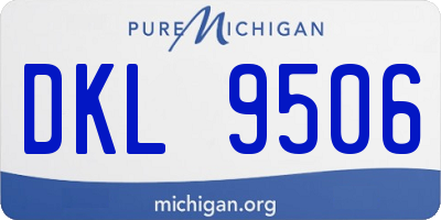 MI license plate DKL9506