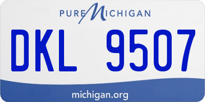 MI license plate DKL9507