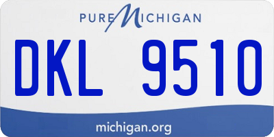 MI license plate DKL9510