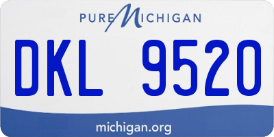 MI license plate DKL9520