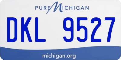 MI license plate DKL9527