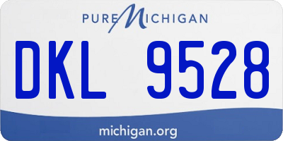 MI license plate DKL9528