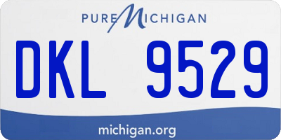 MI license plate DKL9529