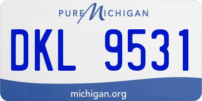 MI license plate DKL9531