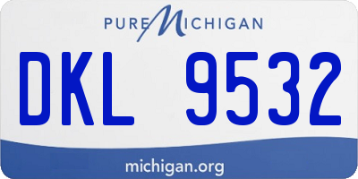 MI license plate DKL9532