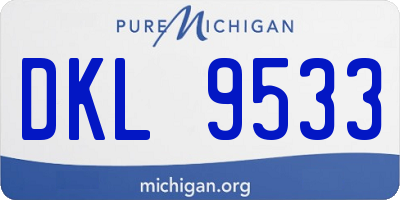 MI license plate DKL9533