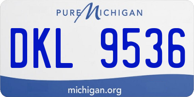 MI license plate DKL9536