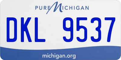 MI license plate DKL9537