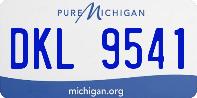 MI license plate DKL9541