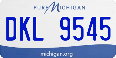 MI license plate DKL9545