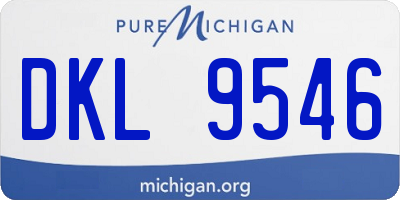 MI license plate DKL9546