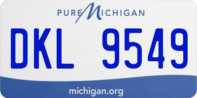 MI license plate DKL9549
