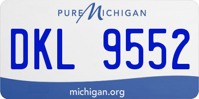 MI license plate DKL9552