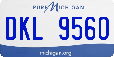 MI license plate DKL9560