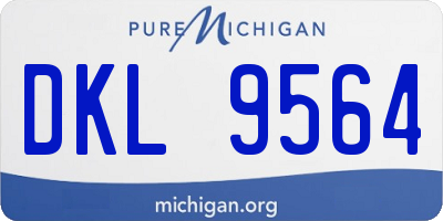 MI license plate DKL9564
