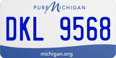 MI license plate DKL9568