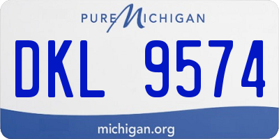 MI license plate DKL9574