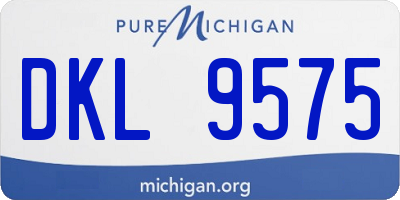MI license plate DKL9575
