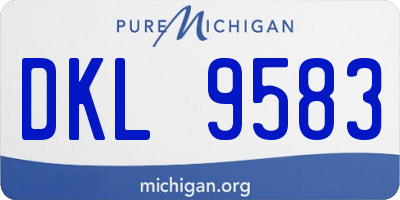 MI license plate DKL9583