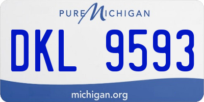 MI license plate DKL9593