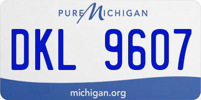 MI license plate DKL9607