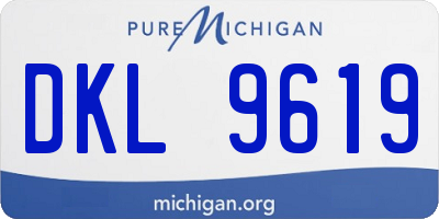 MI license plate DKL9619