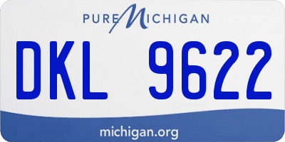 MI license plate DKL9622