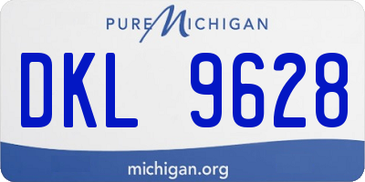 MI license plate DKL9628