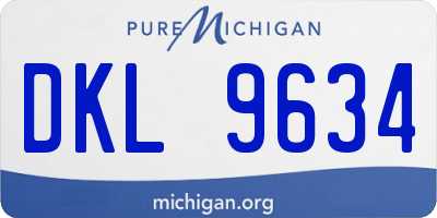 MI license plate DKL9634