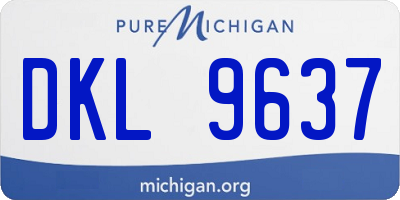 MI license plate DKL9637