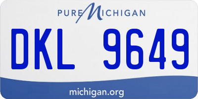 MI license plate DKL9649