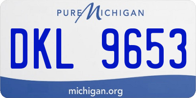 MI license plate DKL9653