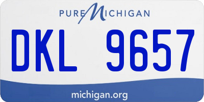 MI license plate DKL9657