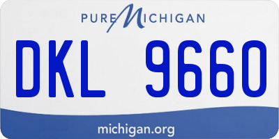 MI license plate DKL9660