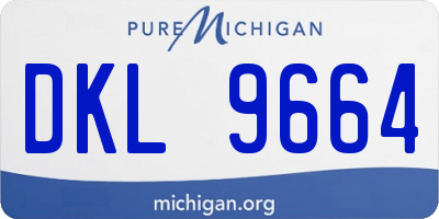 MI license plate DKL9664