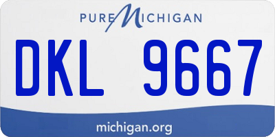 MI license plate DKL9667