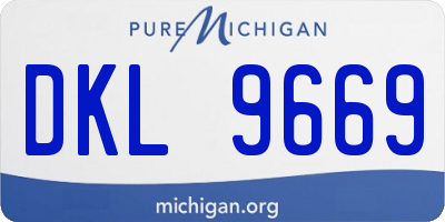 MI license plate DKL9669