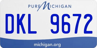 MI license plate DKL9672