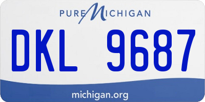 MI license plate DKL9687