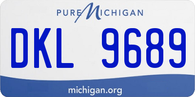 MI license plate DKL9689