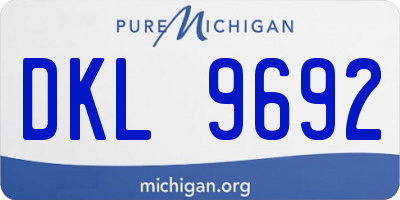 MI license plate DKL9692