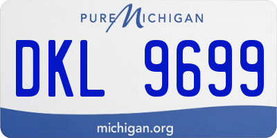MI license plate DKL9699