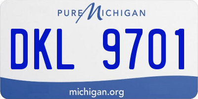 MI license plate DKL9701